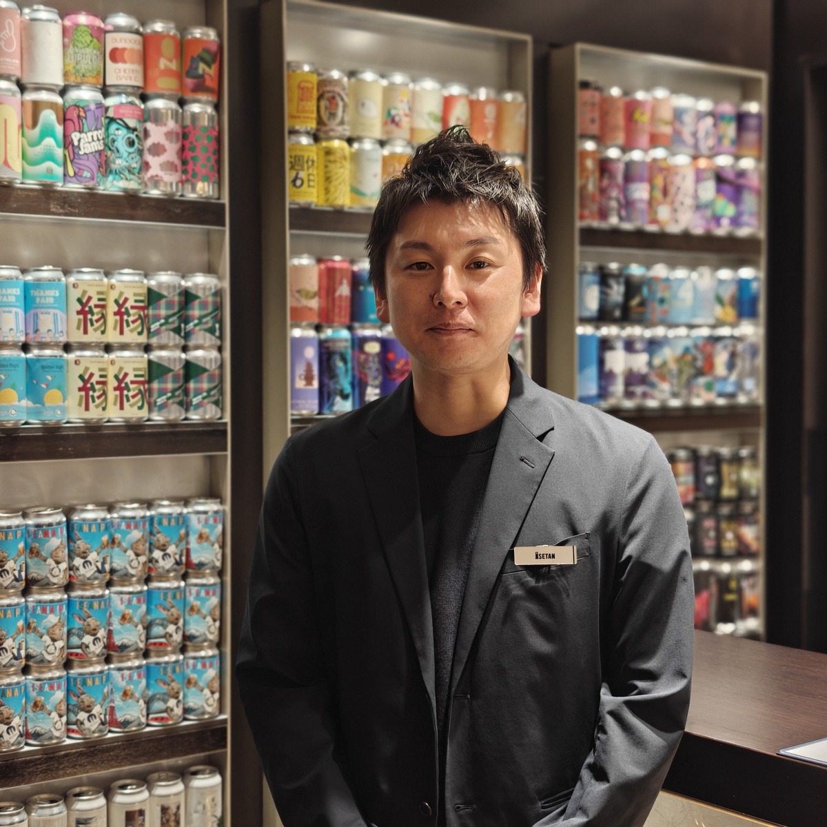 イセタンクラフトビアバーを担当する、バイヤーの長谷川豊康さん