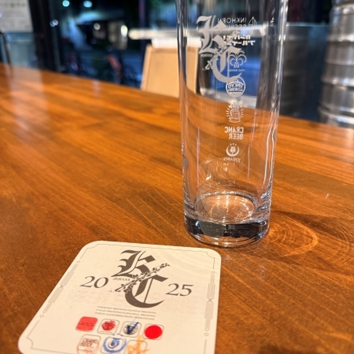 Köln/Cologne 2025 オリジナルシュタンゲグラスと押印済みのオリジナルコースター